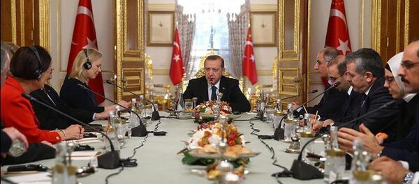 Cumhurbaşkanı Erdoğan ABD Senato Heyetini kabul etti - Sputnik Türkiye