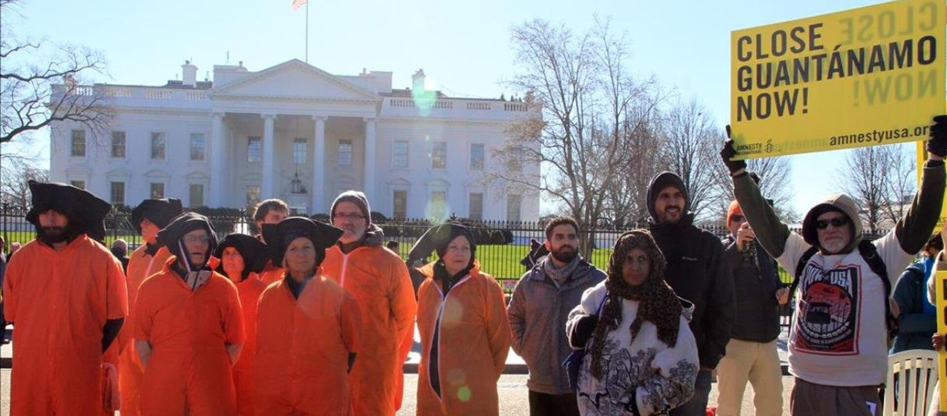 Guantanamo’nun 14'üncü yıldönümü protesto edildi  - Sputnik Türkiye, 1920, 13.02.2021