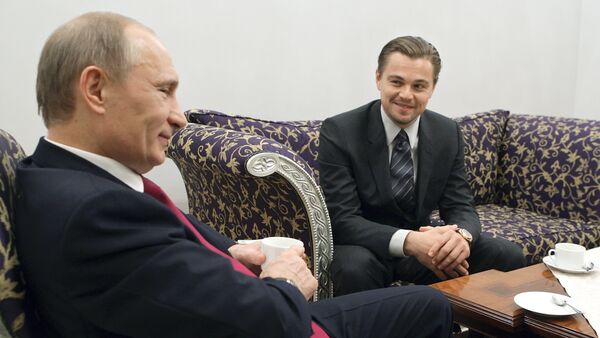 Leonardo Di Caprio ve Vladimir Putin. - Sputnik Türkiye