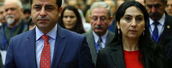 HDP Eş Genel Başkanları Selahattin Demirtaş ile Figen Yüksekdağ - Sputnik Türkiye