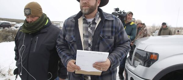 Malheur Yaban Hayatı Koruma Sahası'ndaki işgalin başındaki Ammon Bundy - Sputnik Türkiye