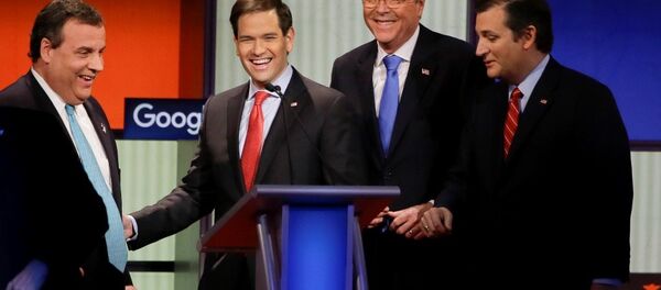 ABD'de Cumhuriyetçi Parti başkan adayları, televizyon tartışmasında bir araya geldi. - Sputnik Türkiye