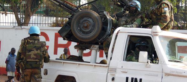 Orta Afrika Cumhuriyeti'ndeki BM askerleri - Sputnik Türkiye