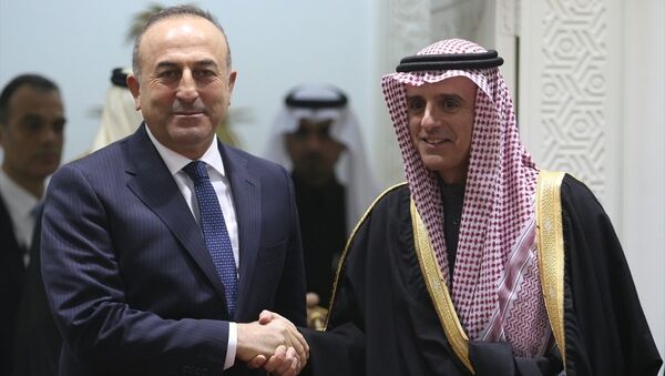 Türkiye Dışişleri Bakanı Mevlüt Çavuşoğlu- Suudi Dışişleri Bakanı Adil el Cubeyr - Sputnik Türkiye