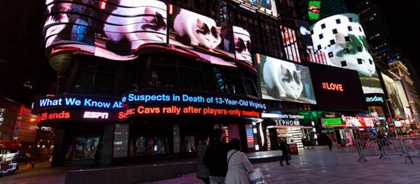 Times Meydanı, 'kedi istilası' altında - Sputnik Türkiye