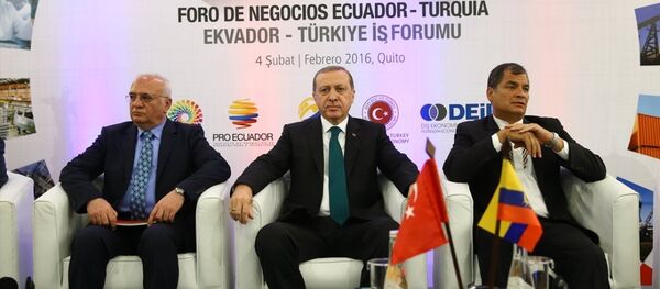 Türkiye Cumhurbaşkanı Recep Tayyip Erdoğan- Ekvador Devlet Başkanı Rafael Correa - Sputnik Türkiye