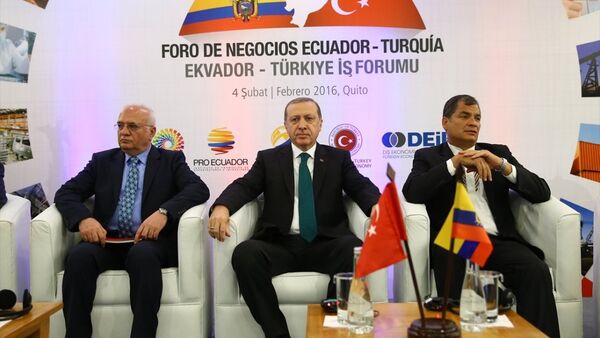 Türkiye Cumhurbaşkanı Recep Tayyip Erdoğan- Ekvador Devlet Başkanı Rafael Correa - Sputnik Türkiye