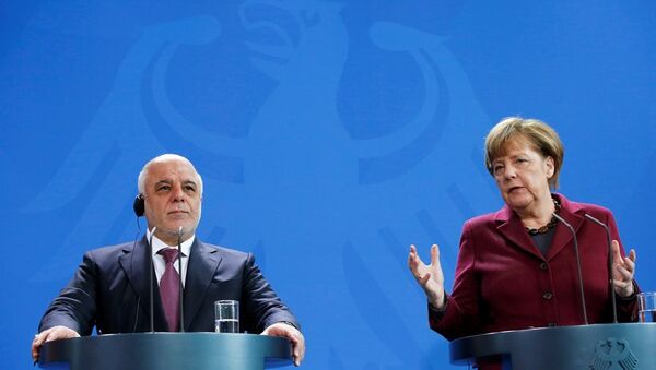 Almanya Başbakanı Angela Merkel ve Irak Başbakanı Haydar el İbadi. - Sputnik Türkiye