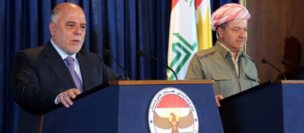 Irak Başbakanı Haydar El İbadi ve IKBY Başkanı Mesud Barzani Irak Başbakanı Haydar El İbadi ve IKBY Başkanı Mesud Barzani - Sputnik Türkiye