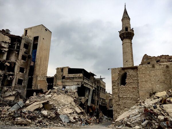 Halep Eski Şehir, sokaklarından biri. - Sputnik Türkiye