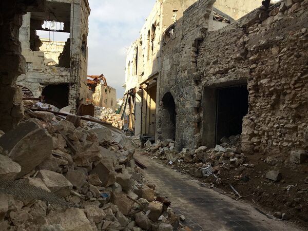 Halep’in tarihi merkezinde eski bir pazar yeri. - Sputnik Türkiye