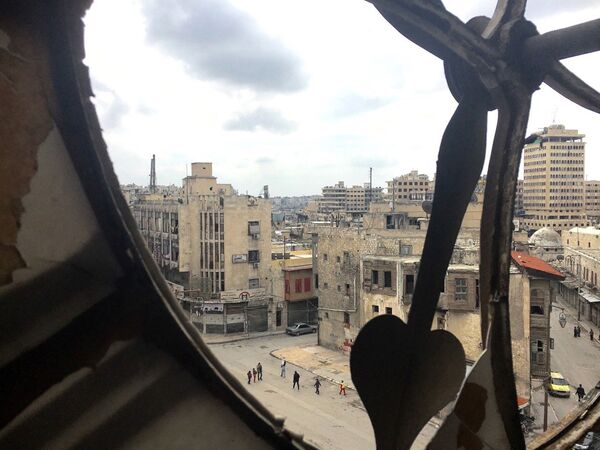 Halep’te Saat Kulesi’nden tarihi kent merkezine açılan manzara. - Sputnik Türkiye