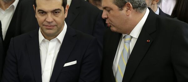 Aleksis Çipras - Panos Kammenos - Sputnik Türkiye