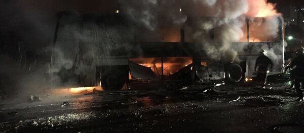 Ankara'da, İnönü Bulvarı'nı Dikmen Caddesi'ne bağlayan Merasim Sokak'ta askeri servis araçlarının geçişi sırasında patlama meydana geldi. - Sputnik Türkiye