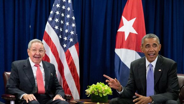 Raul Castro- Barack Obama - Sputnik Türkiye