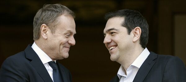 Donald Tusk - Aleksis Çipras - Sputnik Türkiye