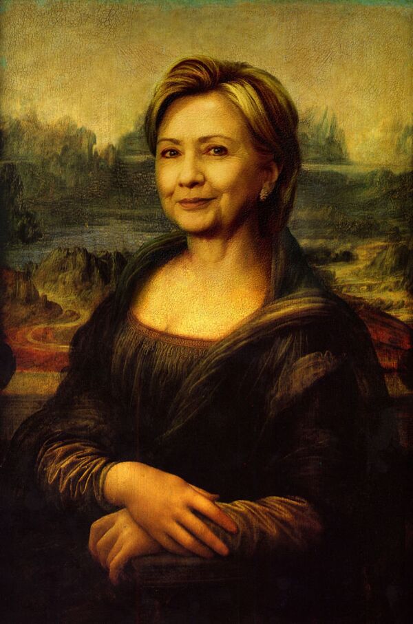 Hillary Clinton Mona Lisa oldu - Sputnik Türkiye