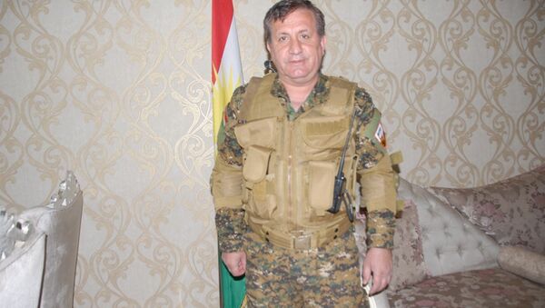 Irak Kürdistan Bölgesel Yönetimi’nin (IKBY) savunma gücü Peşmerge saflarında savaşan Almanya vatandaşı Sait Çürükkaya - Sputnik Türkiye