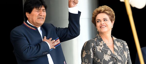 Bolivya lideri Evo Morales- Brezilya Devlet Başkanı Dilma Rousseff - Sputnik Türkiye