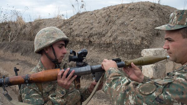 Soldiers of the army of the self-proclaimed Nagorno-Karabakh Republic (File) - Sputnik Türkiye