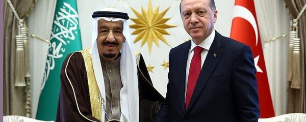 Cumhurbaşkanı Recep Tayyip Erdoğan ile Suudi Arabistan Kralı Selman bin Abdülaziz Al Suud - Sputnik Türkiye