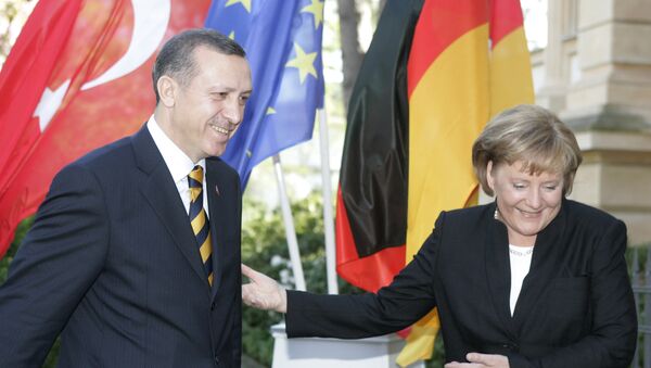 German Chancellor Angela Merkel meets with Turkish President Tayyip Erdogan. - Sputnik Türkiye