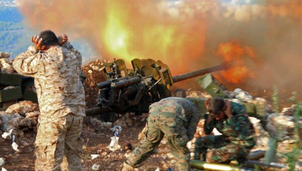 Servicemen of the Syrian army near the village of Salma, Latakia Province - Sputnik Türkiye