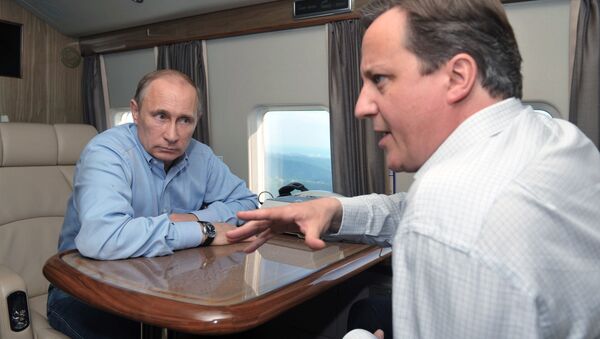 David Cameron - Vladimir Putin / 10 Mayıs 2013 - Sputnik Türkiye
