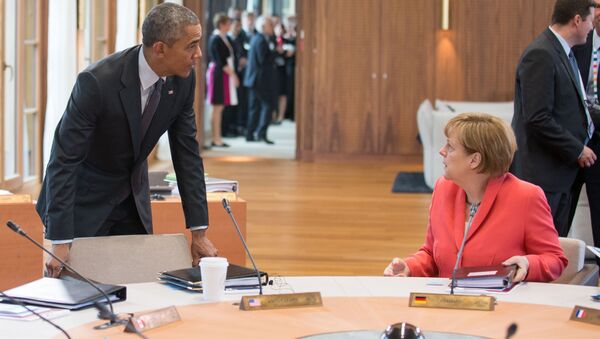 ABD Başkanı Barack Obama- Almanya Başbakanı Angela Merkel - Sputnik Türkiye