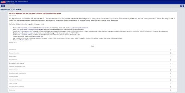 ABD bir kez daha Türkiye'deki vatandaşlarını uyardı - Sputnik Türkiye