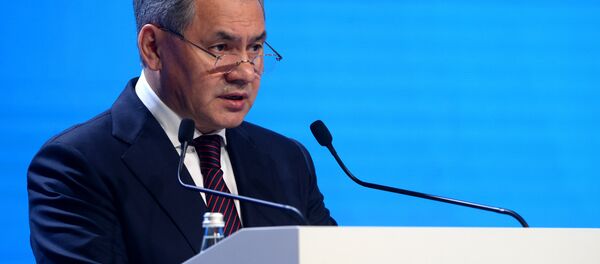 Rusya Savunma Bakanı Sergey Şoygu - Moskova 5. Uluslararası Güvenlik Konferansı - Sputnik Türkiye