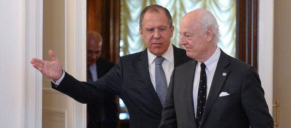 Sergey Lavrov - Staffan De Mistura - Sputnik Türkiye