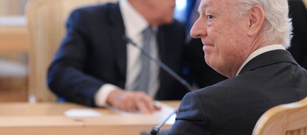 Sergey Lavrov - Staffan de Mistura - Sputnik Türkiye