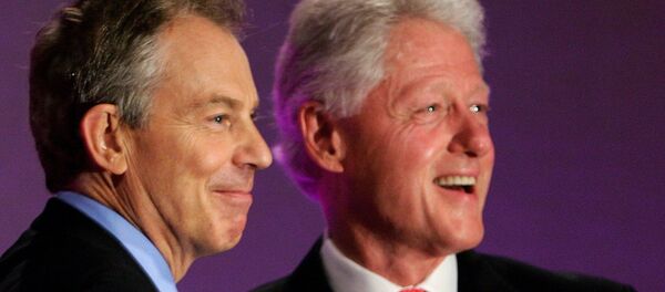 Eski ABD Başkanı Bill Clinton ve eski İngiltere Başbakanı Tony Blair - Sputnik Türkiye