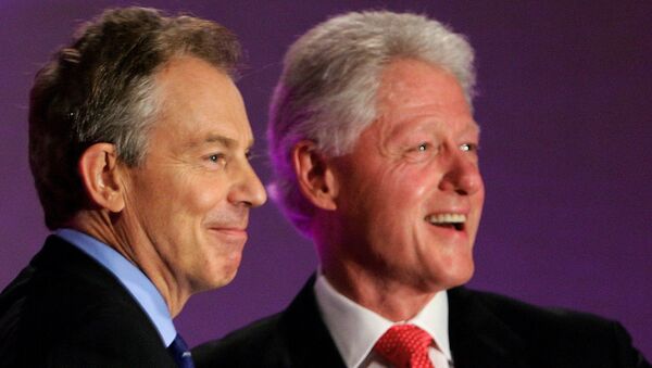 Eski ABD Başkanı Bill Clinton ve eski İngiltere Başbakanı Tony Blair - Sputnik Türkiye