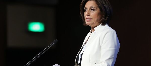 TÜSİAD Yüksek İstişare Konseyi Toplantısı, Sabancı Center'da yapıldı. TÜSİAD Yönetim Kurulu Başkanı Cansen Başaran Symes, toplantıda konuşma yaptı. - Sputnik Türkiye