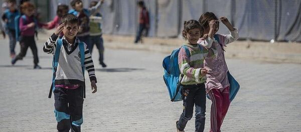 Başbakanlık Afet ve Acil Durum Yönetimi Başkanlığı (AFAD) tarafından kurulan 26 geçici barınma merkezinden birisi olan Nizip Çadır Kenti - Sputnik Türkiye