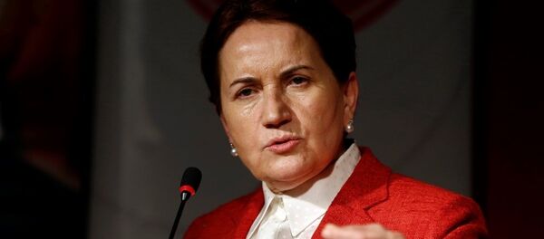 Meral Akşener, MHP'de yapılması istenen olağanüstü kurultaya ilişkin Ankara'da bir otelde basın açıklaması yaptı. - Sputnik Türkiye