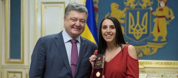 Poroşenko - Jamala - Sputnik Türkiye
