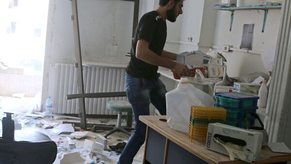 Halep'teki hastane de saldırıların hedefi oldu. - Sputnik Türkiye