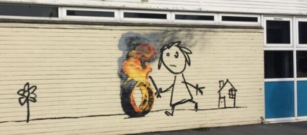 Banksy’den ilkokula duvar resmiyle teşekkür - Sputnik Türkiye
