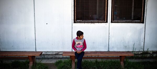 Belgrad yakınlarında bir sığınmacı kampı. - Sputnik Türkiye