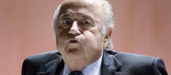FIFA President Sepp Blatter reacts after a break during the 65th FIFA Congress in Zurich on May 29, 2015 in Zurich - Sputnik Türkiye