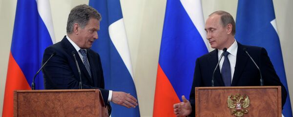 Rusya Devlet Başkanı Vladimir Putin ve Finlandiya Cumhurbaşkanı Sauli Niinistö - Sputnik Türkiye