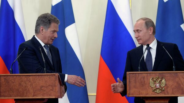 Rusya Devlet Başkanı Vladimir Putin ve Finlandiya Cumhurbaşkanı Sauli Niinistö - Sputnik Türkiye
