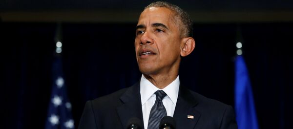 ABD Başkanı Barack Obama, Dallas saldırısının ardından NATO Zirvesi için gittiği Polonya'da açıklama yaptı. - Sputnik Türkiye