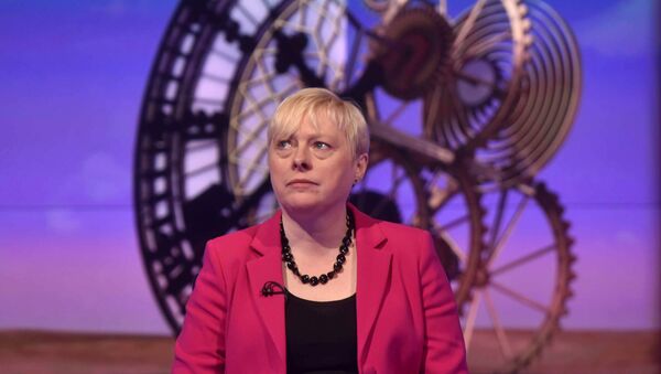 Former Labour Party Business policy chief Angela Eagle speaks on the BBC's Sunday Politics show in this photograph received via the BBC in London, Britain July10, 2016 - Sputnik Türkiye