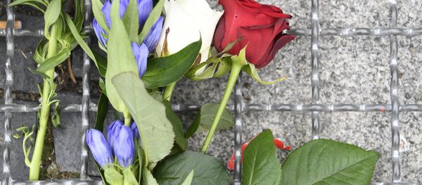 Fransa'nın Berlin Büyükelçiliği'nin önüne Fransız bayrağının renklerinde güller bırakıldı. - Sputnik Türkiye