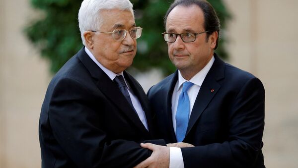 Fransa Cumhurbaşkanı François Hollande - Filistin Devlet Başkanı Mahmud Abbas - Sputnik Türkiye
