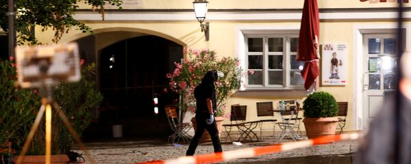 Almanya’nın Bavyera eyaletinin Ansbach kentindeki patlama - Sputnik Türkiye